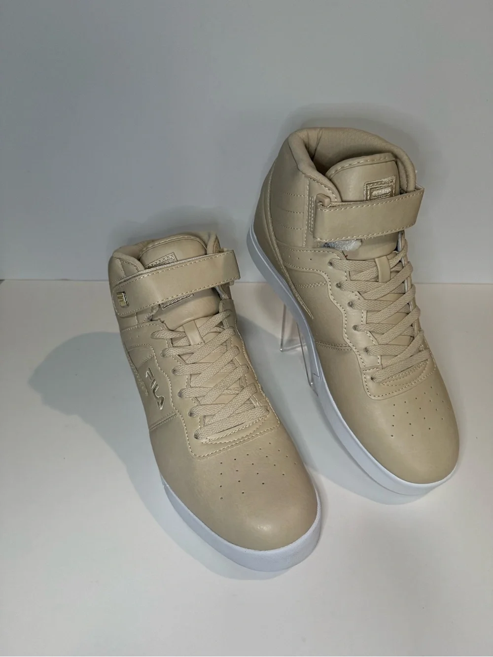 Fila Beige High-Top Athletic Sneakers